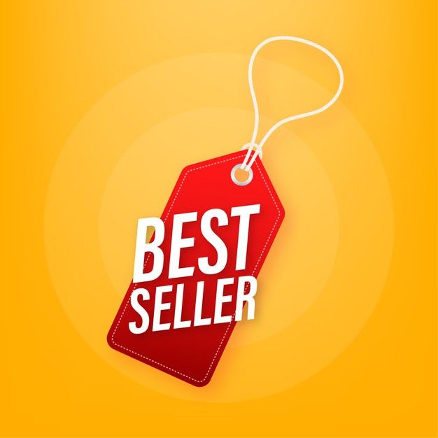 best seller price tag illustration premium vector
