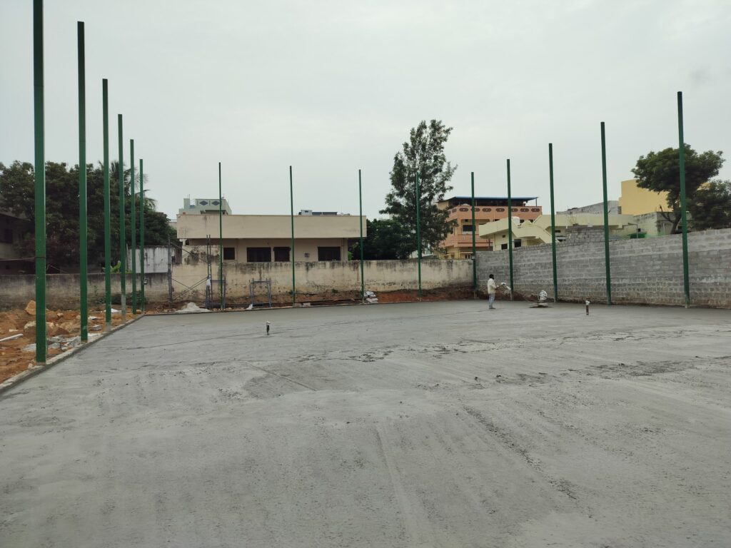 Box cricket nets cement pad